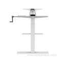 High Quality Hand Crank Manual Table Rocker Height Adjustable Manual Desk With 2 Lifting Columns